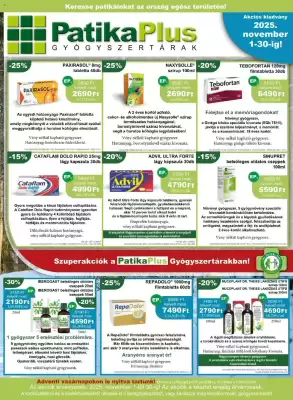 PatikaPlus akciós újság (érvényes eddig: 30-11)