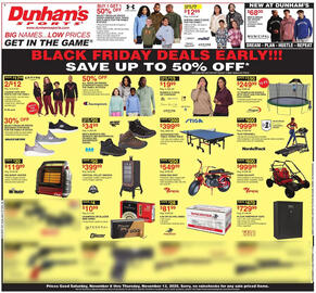 Dunham's Sports weekly ad week 45 Page 1