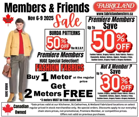 Fabricland flyer (valid until 12-11)