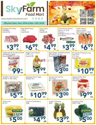 SkyFarm Food Mart flyer (valid until 13-11)