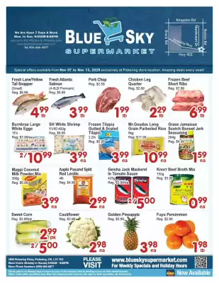 Blue Sky Supermarket flyer (valid until 13-11)