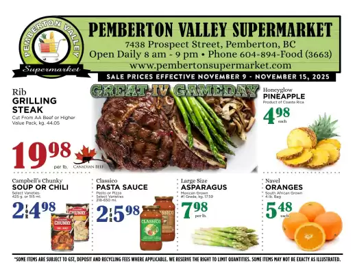 Pemberton Valley Supermarket flyer (valid until 13-11)
