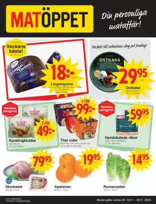 Matöppet reklamblad (giltig till och med 16-11)