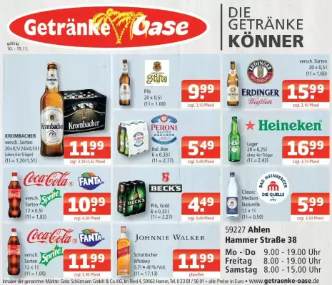 Getränke Oase Prospekt (gültig bis 15-11)