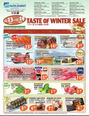 Nijiya Market weekly ad (valid until 19-11)