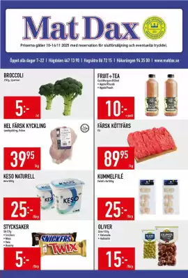 Matdax reklamblad (giltig till och med 16-11)