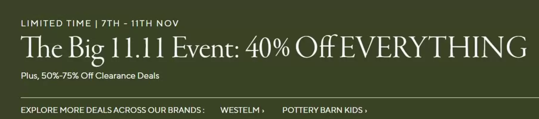 Pottery Barn catalogue (valid until 11-11)