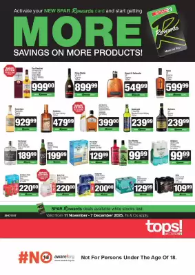 Spar Tops catalogue (valid until 7-12)