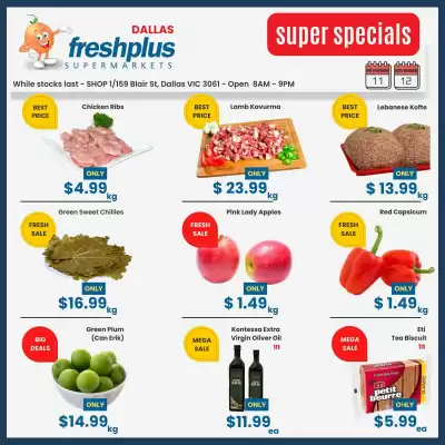 Fresh Plus Supermarkets catalogue (valid until 12-11)