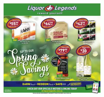 Liquor Legends catalogue (valid until 9-12)