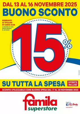 Volantino Famila Superstore (valido fino al 16-11)