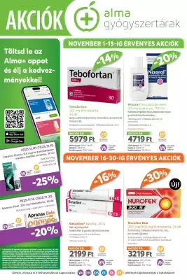 Alma Gyógyszertárak akciós újság (érvényes eddig: 30-11)