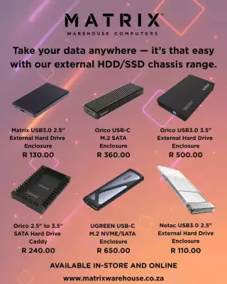 Matrix Warehouse catalogue (valid until 19-11)