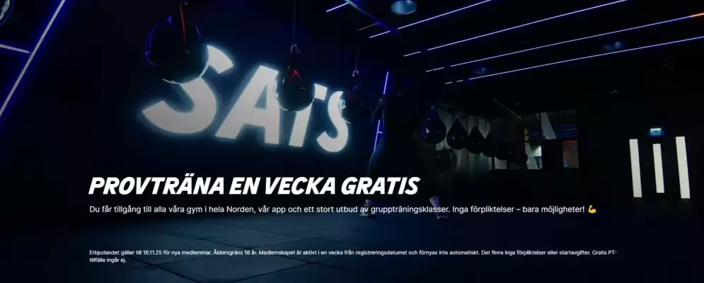 SATS reklamblad (giltig till och med 16-11)