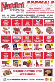 Nardini Specialties flyer Page 1