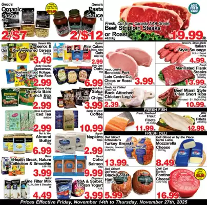 Greco's Fresh Market flyer (valid until 10-12)