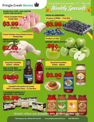 Pringle Creek Market flyer (valid until 10-12)