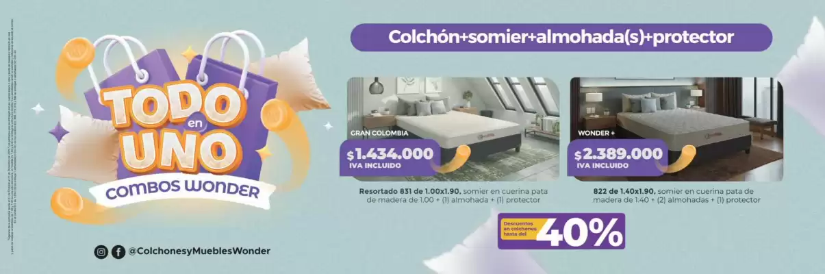 Catálogo Colchones Wonder (válido hasta 31-12)