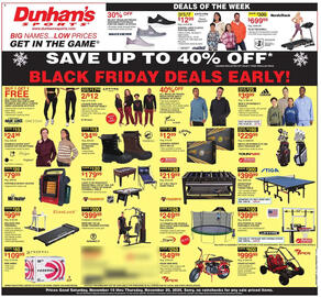 Dunham's Sports weekly ad week 46 Page 1