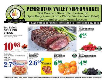 Pemberton Valley Supermarket flyer week 46 Page 1