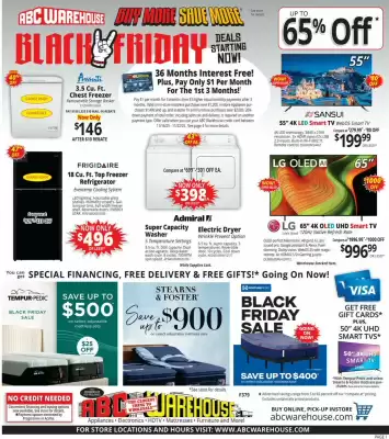 ABC Warehouse weekly ad (valid until 22-11)