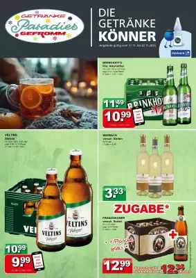 Getränkeparadies Gefromm Prospekt (gültig bis 22-11)