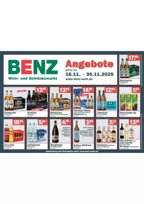 Benz Getränke Prospekt (gültig bis 30-11)