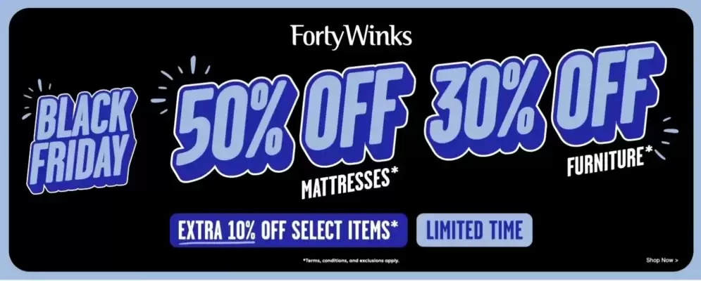 Forty Winks catalogue (valid until 1-12)