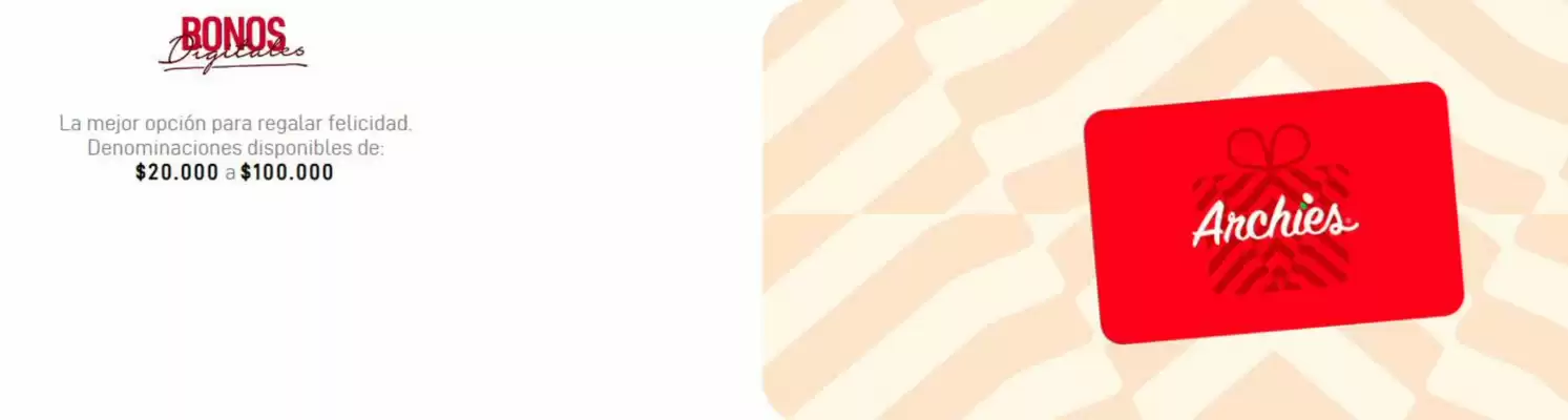 Catálogo Archie's Pizza (válido hasta 31-12)