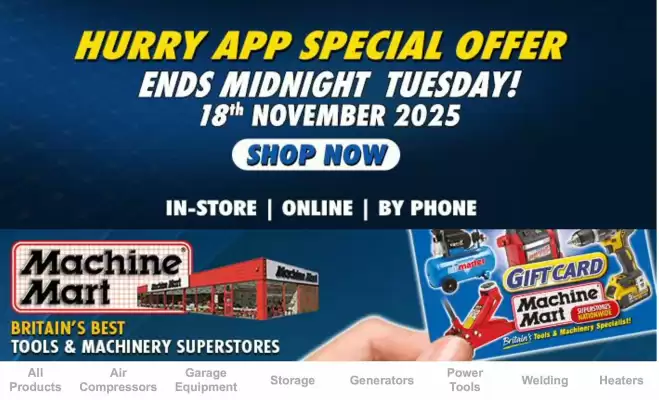 Machine Mart catalogue (valid until 18-11)