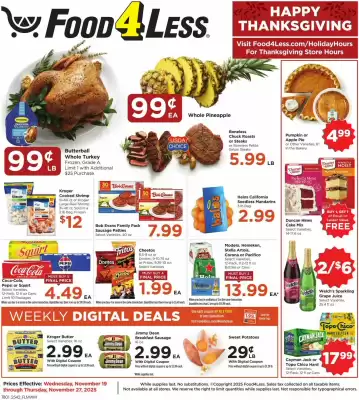 Food 4 Less weekly ad (valid until 27-11)