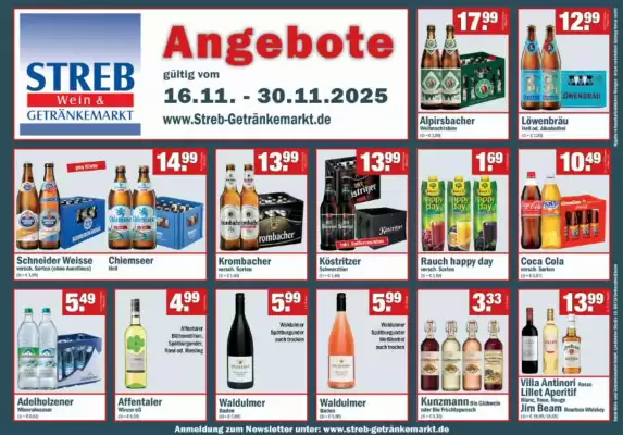Streb Getränkemarkt Prospekt (gültig bis 30-11)