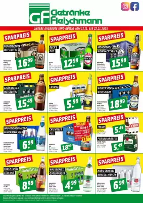 Getränke Fleischmann Prospekt (gültig bis 22-11)