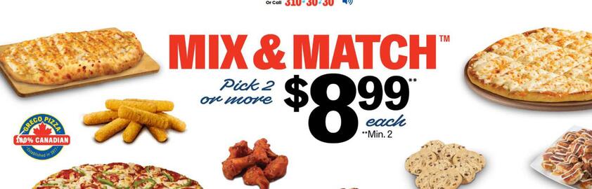 Greco Pizza flyer Page 3