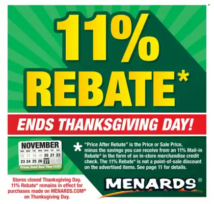 Menards weekly ad (valid until 27-11)