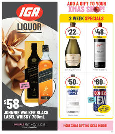 IGA Liquor catalogue Page 1