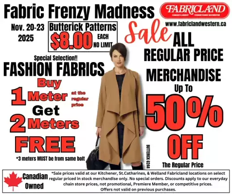 Fabricland flyer (valid until 26-11)