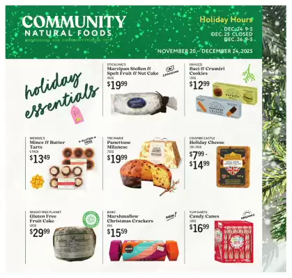 Community Natural Foods flyer (valid until 26-11)