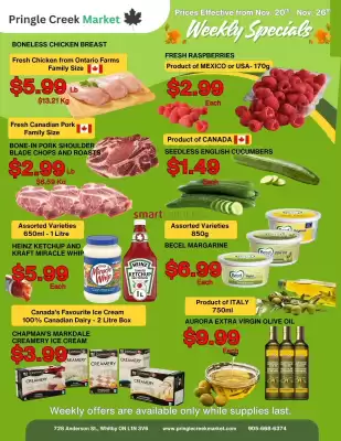 Pringle Creek Market flyer (valid until 26-11)