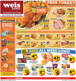 Weis Markets weekly ad week 47 Page 1