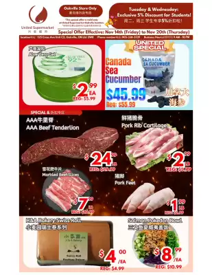 United Supermarket flyer (valid until 20-11)