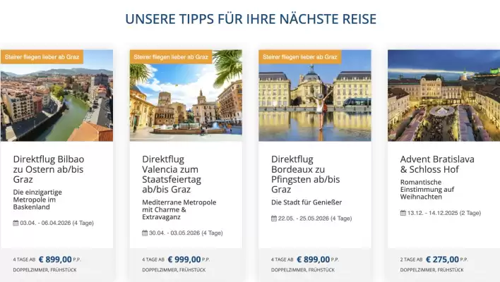 Gruber Reisen Flugblatt (gültig bis 2-12)