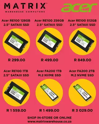 Matrix Warehouse catalogue (valid until 25-11)