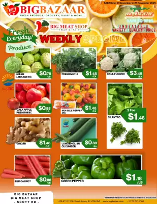 Big Bazaar Canada flyer (valid until 27-11)
