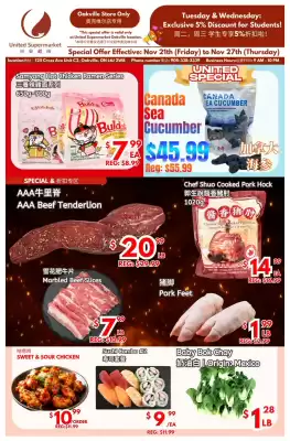 United Supermarket flyer (valid until 27-11)