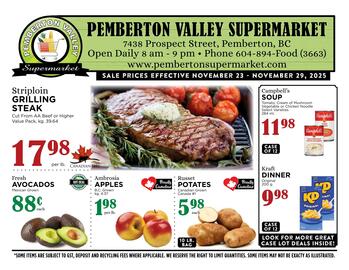 Pemberton Valley Supermarket flyer week 47 Page 1