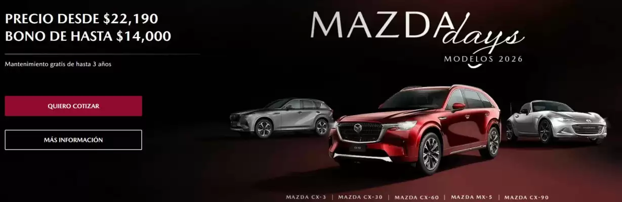 Catálogo Mazda (válido hasta 31-12)