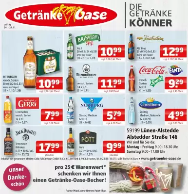 Getränke Oase Prospekt (gültig bis 29-11)
