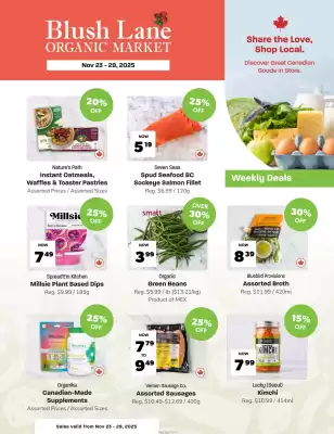 Blush Lane Organics flyer (valid until 6-12)