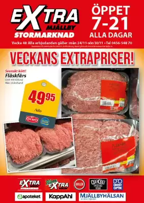Extra Mjällby Stormarknad reklamblad
